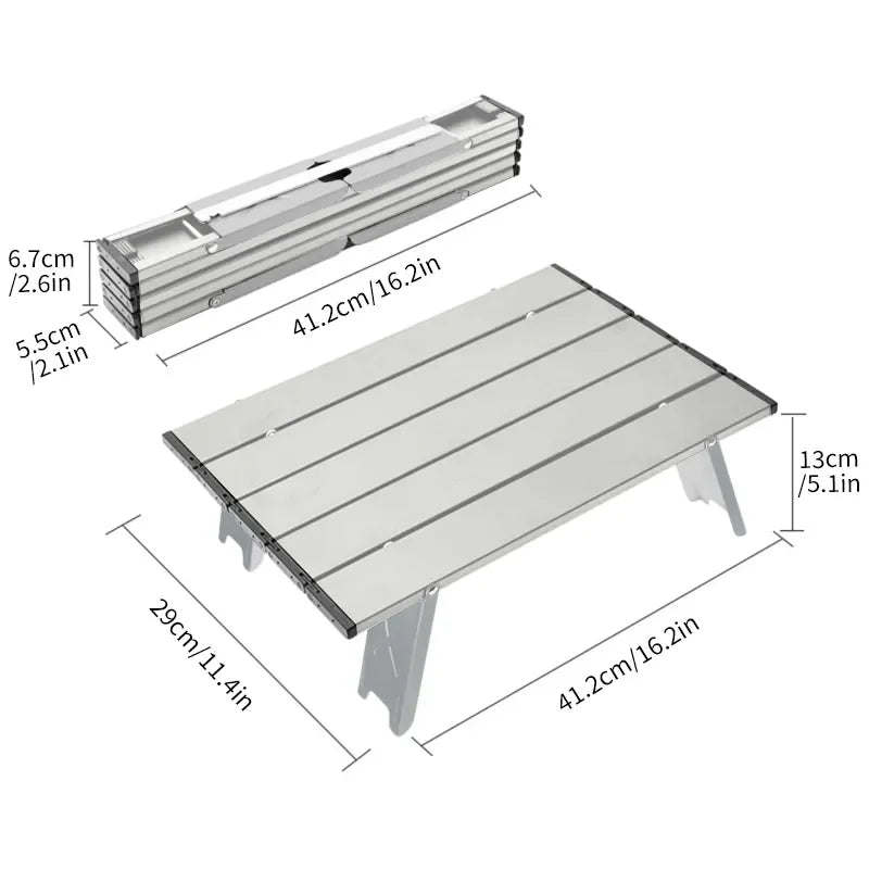 Table basse de camping - Aluminium
