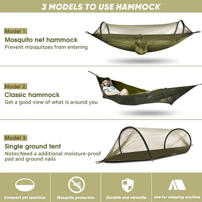 Hamac Moustiquaire UltraLight 2-en-1